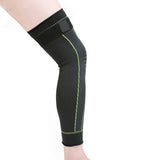 Hot elastic yellow-green stripe sports lengthen knee pad leg sleeve non-slip bandage compression leg warmer for men and women