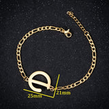 A-Z Letter Jewelry Personalize Initial Bracelets Bangles for Women Stainless Steel Alphabet Charm Bracelet Name Bijoux Pulseiras