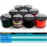 JOF 500M 300M 100M Multicolour PE Braided Wire 4 Strands Multifilament Japanese Fishing Line