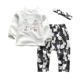 Summer Newborn Infant Baby Girl Clothes Daddy is my Hero Short Sleeve T-shirt Tops+Pants+Headband Toddler Outfits Set