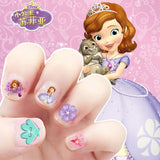 Frozen Princess elsa Anna Makeup Nail Stickers Toys Disney snow White  Sophia Mickey Minnie kids earrings Cartoon toys
