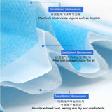 IN STOCK Face Masks Disposable Mouth Mask 3-Ply Anti-Dust Nonwoven Elastic Earloop Salon Breathable Protect Filter Dustproof Non