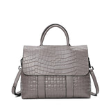 Lady elegant real alligator handbag    black grey green red top-handle bag