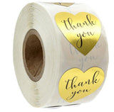 Pink Paper Label Stickers Gold Thank You Sticker Scrapbooking 500pcs for Wedding Gift Card Business Packaging Stationery Sticker