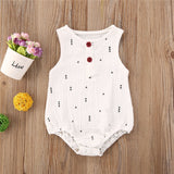 Baby Girls Romper Summer Infant Unisex Newborn Sleeveless Girls Print One-pieces Jumpsuit Baby Cotton Linen Soft Clothes Outfits