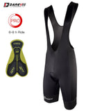 Darevie Cycling Bib Shorts Men 3D Pad Shockproof Cycling Bib Shorts Pro Korea Lycra Breathable Cool 6 Hours Ride Bike Bib Shorts