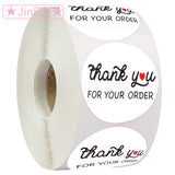 Pink Paper Label Stickers Gold Thank You Sticker Scrapbooking 500pcs for Wedding Gift Card Business Packaging Stationery Sticker