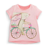 Toddler Girl's Short Sleeve Cotton Top