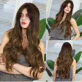 Blonde Unicorn Long Blonde Synthetic Wig for Black White Women Daily Use Middle Part Hair Wigs Water Wave Heat Resistant Fiber