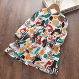 Bear Leader Girls Clothes Long Sleeves Cartoon Embroidery Female Children's Dresses