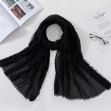Muslim Women Crinkle Hijab Scarf Soft Solid Cotton Head ScarvesTurban Shawls and Wraps hijab femme musulman kopftuch
