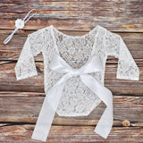 Newborn Photography Props Baby Girl Kids Bow Clothing Overalls Princess Playsuits Overalls Clothing Lace Romper Studio Shoot