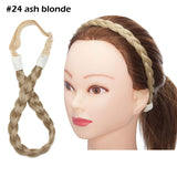 S-noilite Bohemian Plaited Headband Synthetic Braids Hair With Adjustable Belt Hairpiece Hair For Woman Hair Style Accessories