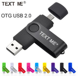TEXT ME usb flash drives OTG pen drive  pendrive usb stick  4gb 8gb 16gb 32gb 64gb usb2.0 OTG