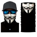 3D Skull Skeleton Balaclava Seamless Motorcycle Neck Face Shield Mask Scarf Bicycle Hunting Outdoor Anti-UV Bandana Headband