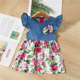 New Baby Dresses Pattern Print Lemon Cartoon Birthday Dress Female Baby Summer Clothes Kids Girl Clothes