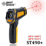 Digital Infrared Thermometer Laser Temperature Meter Non-contact Pyrometer Imager Hygrometer IR termometro Color LCD Light Alarm