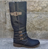 Fashion Women Boots Winter Over The Knee Heels Quality Suede Long Comfort Square Botines Mujer Thigh High Boot Botas Mujer