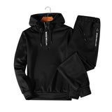 Sets Tracksuit Men Autumn Winter Hooded Sweatshirt Drawstring Outfit Sportswear