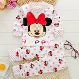 Children's Cotton Boys and Girls Baby Cotton Underwear Set Children's Autumn Clothes Long Pants Home Service Baby Clothes