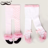 Lovely Spring Baby Tights Cotton Cute Lace Bows Baby Girl Tights Clothes Winter Newborn 0-24M Girls Pantyhose Menina Collant