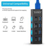 USB 3.0 HUB 2.0 HUB Multi USB Splitter 4/7 Port Expander Multiple USB 3 Hab Use Power Adapter USB3.0 Hub with Switch For PC