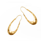 Gold Plated Circle Earrings ensitive Ears Stainless Steel Earring Women's Fashion Simple Style oval Earring Smooth