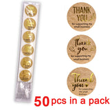 24Types Pink Label Stickers Foil Thank You Stickers 1'' 500pcs Taste Business Order Home Hand madeSticker Wedding Envelope Seals
