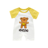 Infant jumpsuit summer romper animal print girl boy cotton suit newborn climbing cartoon rompers cheap stuff baby products