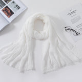 Muslim Women Crinkle Hijab Scarf Soft Solid Cotton Head ScarvesTurban Shawls and Wraps hijab femme musulman kopftuch