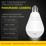 Mini IP Camera 360 Degree LED Light 960P Wireless Panoramic Home Security Security WiFi CCTV Fisheye Bulb Lamp Two Ways Audio
