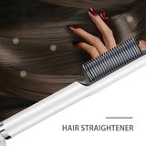 NEW Hair Straightener Men Beard Comb Tourmaline Ceramic Hair Curler Brush Hair Comb Straighteners Curling Hair Iron Hair Brush