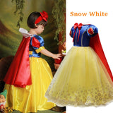 2022 Children Girl Snow White Dress for Girls Prom Princess Dress