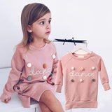 Bear Leader Girls Clothes Long Sleeves Cartoon Embroidery Female Children's Dresses