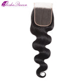 Brazilian Human Hair Closure 4*4 Lace Closure Body Wave swiss Lace Closure 8-20 Inch Free/Middle Part Non Remy Hair Weaving