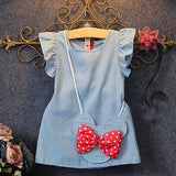 New Baby Dresses Pattern Print Lemon Cartoon Birthday Dress Female Baby Summer Clothes Kids Girl Clothes