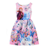 Elsa Dress for Girls Dresses summer Butterfly Anna Elsa Party Princess Dress clothing Elsa Dress Girls Kids Costume Clothes