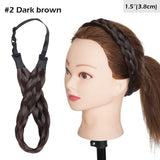 S-noilite Bohemian Plaited Headband Synthetic Braids Hair With Adjustable Belt Hairpiece Hair For Woman Hair Style Accessories