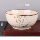 FANCITY Japanese Underglaze Hand-painted 7-inch Ceramic Household Ramen Bowl Soup Bowl Commercial Restaurant Noodle Bowl Large