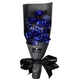 24K Foil Plated Gold Rose Bouquet Proposal Gift Flowers Box Wedding Decor