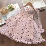 Bear Leader Girls Clothes Long Sleeves Cartoon Embroidery Female Children's Dresses