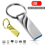 High Speed Pen Drive 64GB Pendrive 128GB Flash USB Stick 32GB cle usb memory 16GB USB Flash Drive 8GB For Micro Type-c adapter