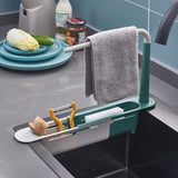 Telescopic Sink Shelf Kitchen Sinks Organizer Soap Sponge Holder