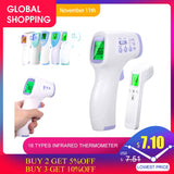Digital LCD Non-contact IR Infrared Thermometer Surface Temperature Measurement Data Hold Function 3 colors