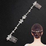 MOLANS Luxury Hairpin For Women Hair Combs Headdress Prom Bridal Wedding Crown Elegant Hair Accessories Gold Leaves Headwear 1PC