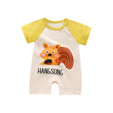 Infant jumpsuit summer romper animal print girl boy cotton suit newborn climbing cartoon rompers cheap stuff baby products