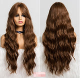 Blonde Unicorn Long Blonde Synthetic Wig for Black White Women Daily Use Middle Part Hair Wigs Water Wave Heat Resistant Fiber