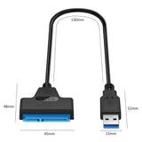 Congdi USB SATA 3 Cable Sata To USB 3.0 Adapter UP To 6 Gbps Support 2.5Inch External SSD HDD Hard Drive 22 Pin Sata III A25