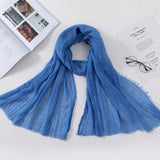 Muslim Women Crinkle Hijab Scarf Soft Solid Cotton Head ScarvesTurban Shawls and Wraps hijab femme musulman kopftuch