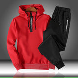 Sets Tracksuit Men Autumn Winter Hooded Sweatshirt Drawstring Outfit Sportswear